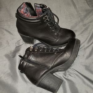 Heeled Combat Boots